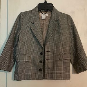Gingerbread Plaid Blazer - Size Small